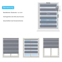 Rulou dublu Sekey Klemmfix fără găurire 40x100 cm gri - Rulou opac cu sistem de fixare prin cleme 4