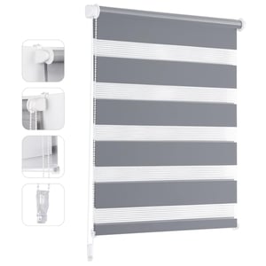 Rulou dublu Sekey Klemmfix fără găurire 40x100 cm gri - Rulou opac cu sistem de fixare prin cleme