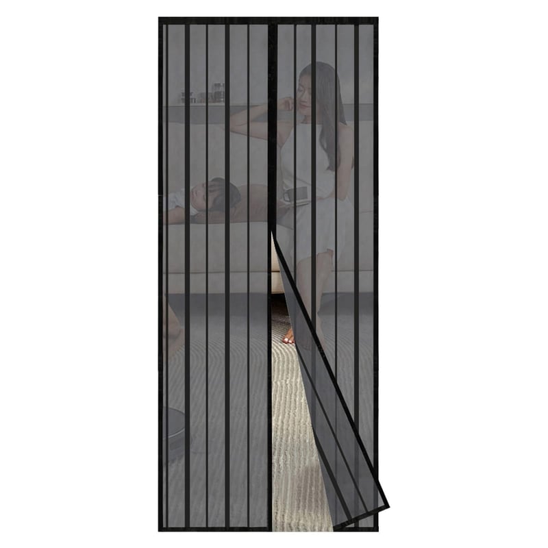 Magnetická sieťka proti hmyzu na dvere Sekey 105x220cm čierna bez vŕtania