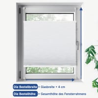 Sekey saćaste plise zavjese bez bušenja, 100% zamračivanje, Klemmfix, s aluminijskom vodilicom, bijelo-siva, 60x100 cm (ŠxV) 7