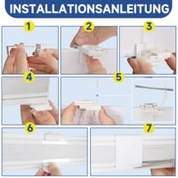 Sekey saćaste plise zavjese bez bušenja, 100% zamračivanje, Klemmfix, s aluminijskom vodilicom, bijelo-siva, 60x100 cm (ŠxV) 5