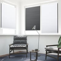 Sekey saćaste plise zavjese bez bušenja, 100% zamračivanje, Klemmfix, s aluminijskom vodilicom, bijelo-siva, 60x100 cm (ŠxV) 8