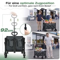 Cărucior pliabil Sekey Mini 4029, Cărucior compact de 60 L cu o capacitate de încărcare de 80 kg 7