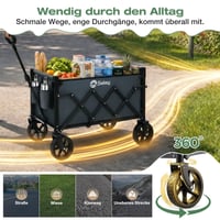 Cărucior pliabil Sekey Mini 4029, Cărucior compact de 60 L cu o capacitate de încărcare de 80 kg 4
