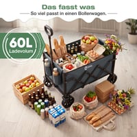 Cărucior pliabil Sekey Mini 4029, Cărucior compact de 60 L cu o capacitate de încărcare de 80 kg 5