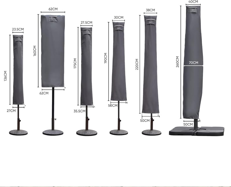 Sekey Napernyő Védőhuzat 350cm/200x300cm Szellőzőlyukakkal Vízálló