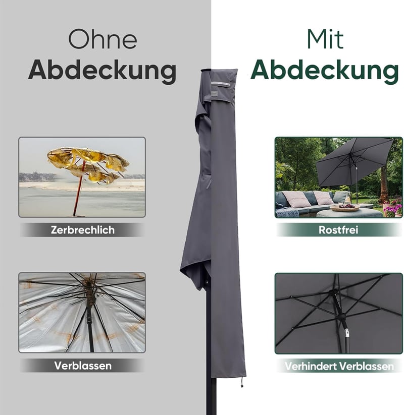 Sekey Napernyő Védőhuzat 350cm/200x300cm Szellőzőlyukakkal Vízálló