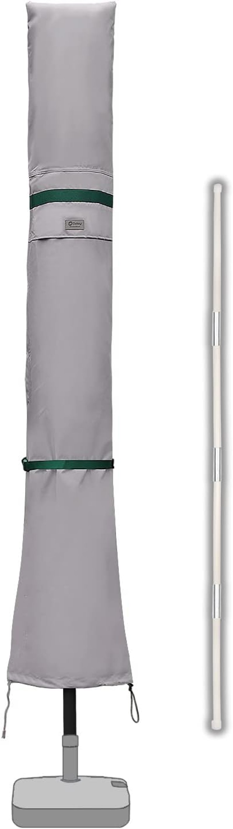 Sekey Napernyő Védőhuzat 350cm/200x300cm Szellőzőlyukakkal Vízálló Szürke