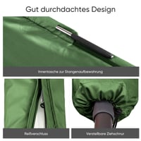 Husă de protecție pentru umbrelă de soare Sekey cu tijă, pentru umbrele de 350 cm diametru / 200x300 cm, 190x30/50 cm, husă 100% poliester impermeabilă 6