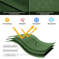 Husă de protecție pentru umbrelă de soare Sekey cu tijă, pentru umbrele de 350 cm diametru / 200x300 cm, 190x30/50 cm, husă 100% poliester impermeabilă 3