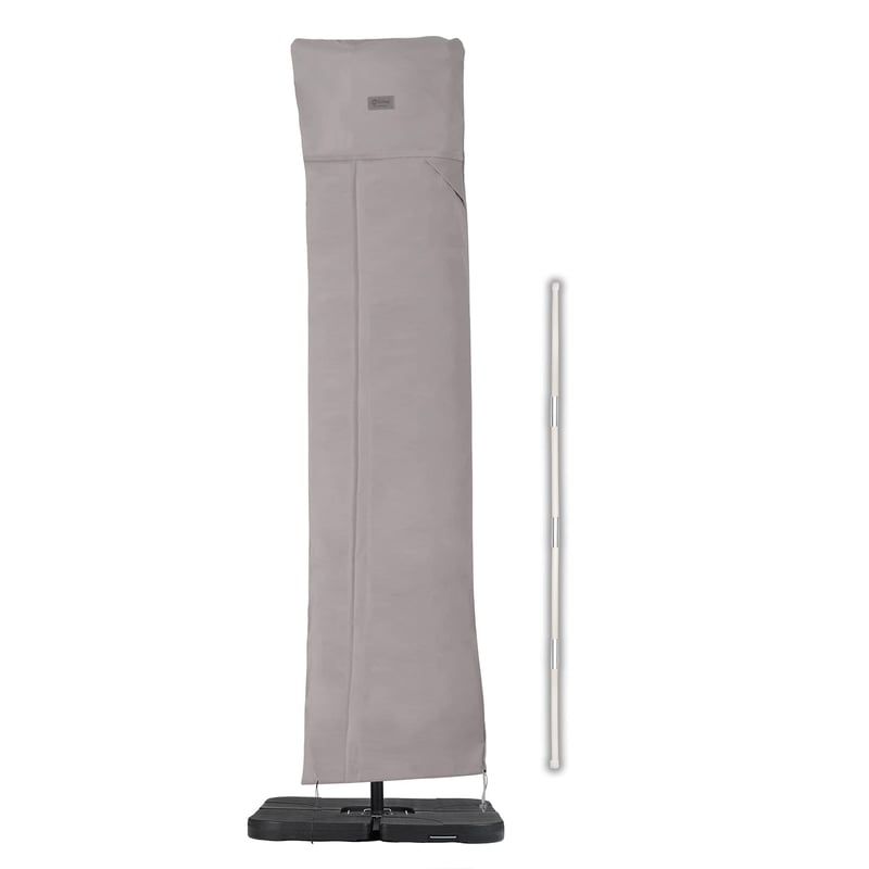 Husă de protecție pentru umbrelă de soare Sekey - Poliester rezistent la rupere, Gri, 260 x 65 cm, cu închidere cu fermoar, protecție pentru mobilier de grădină