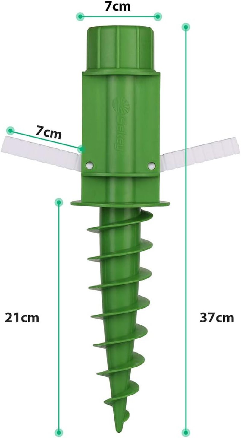 Sekey Napernyőtartó Talajhörgővel | Zöld | 22-32mm Rúdhoz