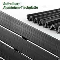 Sekey sklopivi stol za kampiranje s aluminijskim okvirom, sklopivom pločom, 72x69 cm, podesivom visinom, torbom za nošenje, nosivosti 30 kg 6