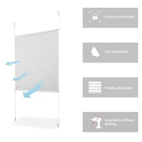 Skladaná žalúzia Sekey bez vŕtania 75x120 cm, biela, zatemňovacia tieniaca roleta na okno bez sieťky proti hmyzu 8