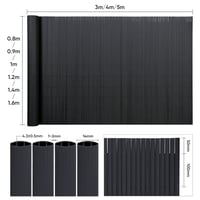 Sekey PVC balkónová zástena 120x300 cm, dvojité vystuženie, zástenový plot, ochrana proti vetru, vodoodolná, bez vŕtania, s káblovými sťahovacími páskami, antracitová 7