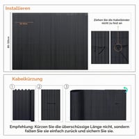 Sekey PVC balkónová zástena 120x300 cm, dvojité vystuženie, zástenový plot, ochrana proti vetru, vodoodolná, bez vŕtania, s káblovými sťahovacími páskami, antracitová 6