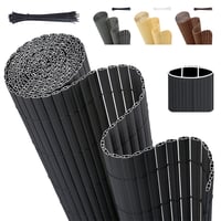 Sekey PVC balkónová zástena 120x300 cm, dvojité vystuženie, zástenový plot, ochrana proti vetru, vodoodolná, bez vŕtania, s káblovými sťahovacími páskami, antracitová 1