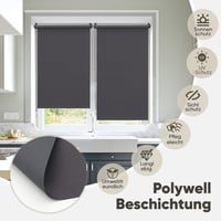 Zatemňovacia roleta Sekey bez vŕtania Klemmfix 100x130 cm, sivá, na okná a dvere, tepelná a slnečná ochrana, zatemnenie, montáž na stenu a strop 2