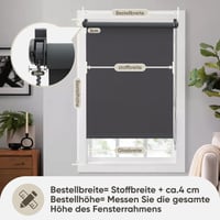 Zatemňovacia roleta Sekey bez vŕtania Klemmfix 100x130 cm, sivá, na okná a dvere, tepelná a slnečná ochrana, zatemnenie, montáž na stenu a strop 5