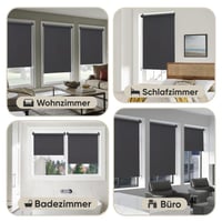 Zatemňovacia roleta Sekey bez vŕtania Klemmfix 100x130 cm, sivá, na okná a dvere, tepelná a slnečná ochrana, zatemnenie, montáž na stenu a strop 7