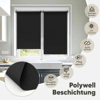 Sekey zatemňovacia roleta bez vŕtania Klemmfix 120x160 cm čierna, tepelnoizolačná roleta s bočným ovládaním, montáž na stenu alebo na rám okna a dverí pomocou klipov 2