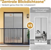 Sekey Szúnyogháló Ajtóra Mágneses Rögzítés Velcro 110x220cm Szürke 2