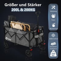 Cărucior de mână pliabil Sekey XXL Plus, 200 L, capacitate de încărcare 200 kg, cu frână pentru teren accidentat, pliabil în 4 direcții, XXL-PlusG 4010, antracit 4