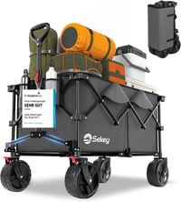 Sekey XXL Plus összecsukható kézikocsi 200 L 200 kg teherbirás fékes - 200 l, Charcoal 1