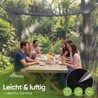 Sekey XXL moskytiéra, ochrana proti hmyzu pre kempingový stan, hustota 220 ôk, 300 x 300 x 250 cm, čierna, na dvojlôžko, na balkón 6