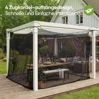 Sekey XXL moskytiéra, ochrana proti hmyzu pre kempingový stan, hustota 220 ôk, 300 x 300 x 250 cm, čierna, na dvojlôžko, na balkón 4