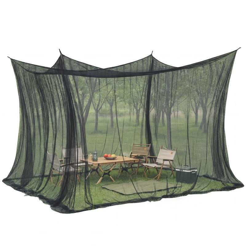 Sekey XXL moskytiéra, ochrana proti hmyzu pre kempingový stan, hustota 220 ôk, 300 x 300 x 250 cm, čierna, na dvojlôžko, na balkón