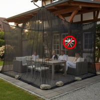 Sekey XXL moskytiéra, ochrana proti hmyzu pre kempingový stan, hustota 220 ôk, 300 x 300 x 250 cm, čierna, na dvojlôžko, na balkón 2