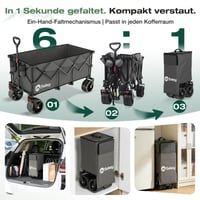 Skladací vozík Sekey XXXL 4013, 300 l, 200 kg, terénne vyhotovenie, zväčšená veľkosť 6