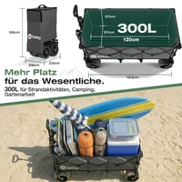 Skladací vozík Sekey XXXL 4013, 300 l, 200 kg, terénne vyhotovenie, zväčšená veľkosť 7