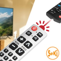 Univerzálny diaľkový ovládač SeKi Easy Plus s funkciou učenia – strieborný, vhodný pre hotely a penzióny 4