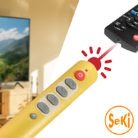 SeKi Slim žltý programovateľný univerzálny diaľkový ovládač s veľkými tlačidlami – pre seniorov a deti, 1 ks 4