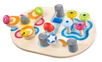 Selecta 62064 Spintivity Drevená didaktická motorická tabuľa, 20 cm, detská hra na zručnosť 7