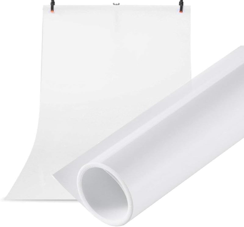 Selens PVC Fotóháttér 100x200 cm Fehér Vízálló Matt Háttér Stúdió Portré Termékhöz