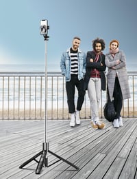 SelfieShow Selfie Stick și Trepied pentru Smartphone de 163,5 cm cu Telecomandă Bluetooth, Compatibil cu iPhone și Android 9
