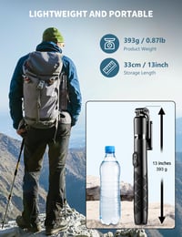 SelfieShow Selfie Stick și Trepied pentru Smartphone de 163,5 cm cu Telecomandă Bluetooth, Compatibil cu iPhone și Android 5
