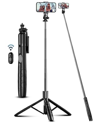 SelfieShow 163,5 cm selfie štap i stalak za pametni telefon s Bluetooth daljinskim upravljačem, tripod kompatibilan s iPhone i Android uređajima