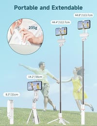 SelfieShow Szelfibot Tripod 111cm Vezeték Nélküli Távirányítóval és Kitöltő Fénnyel 7