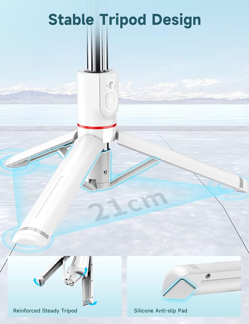 SelfieShow Szelfibot Tripod 111cm Vezeték Nélküli Távirányítóval és Kitöltő Fénnyel
