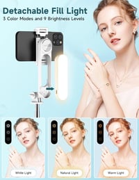 SelfieShow Szelfibot Tripod 111cm Vezeték Nélküli Távirányítóval és Kitöltő Fénnyel 2