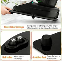 Tavă glisantă din bambus cu roți pentru accesorii TM7 SelfTek, bază pentru cântar compatibilă cu rotire la 360 de grade, cu bile de oțel, negru 6