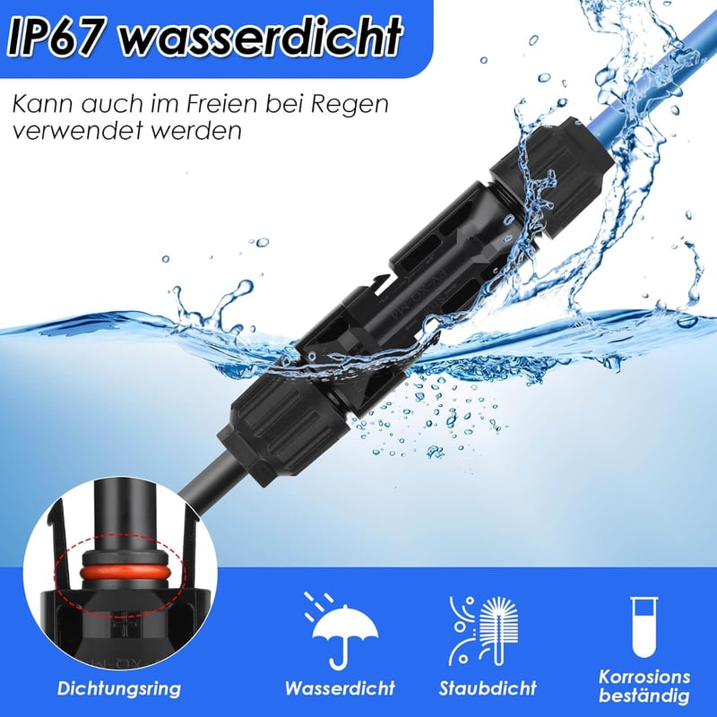 Selizo 14 Pár Napelem Csatlakozó IP67 Hím/Nő 2.5-6mm² Fotovoltaikus Kábel Dugó