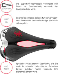 Selle Italia kerékpár nyereg - ergonomikus design és kényelmes ülés - S, Black 7