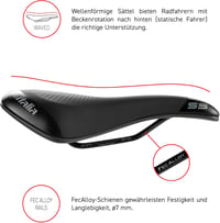 Selle Italia kerékpár nyereg - ergonomikus design és kényelmes ülés - S, Black 8