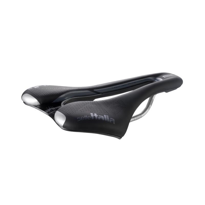 Șa Selle Italia SLR Boost Gravel Ti316 Superflow – mărimea S3, negru, decupaj anatomic, inserție confortabilă cu gel, inserții reflectorizante
