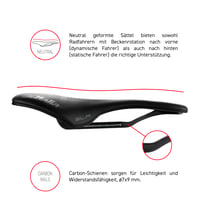 Șa Selle Italia SLR Boost Kit Carbonio Superflow negru - L3, 145x248 mm, carcasă și șine din carbon, șa ușoară pentru bicicletă de cursă 8